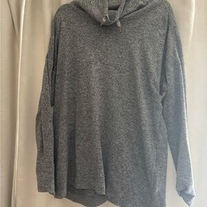 Cowl Neck Gray Hoodie